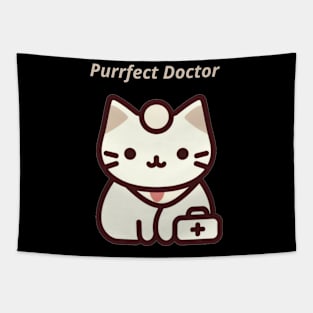 Purrfect Doctor Tapestry