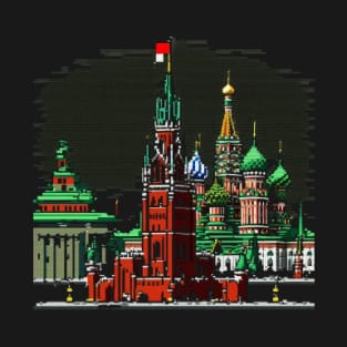 Moscow Kremlin Pixel Art T-Shirt