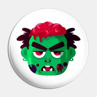 Scary Zombie Pin