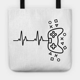 Gamer Heart Beat Video Game Lover Tote