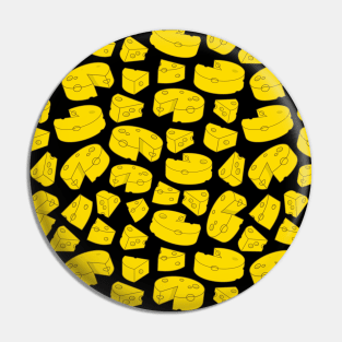 Yellow Cheese Pattern Pin