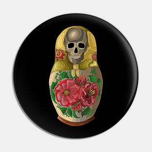 Nesting doll Skull Pin