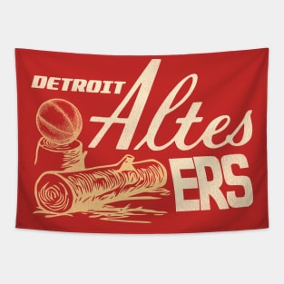 Defunct Detroit Altes Lagers (Loggers) Basketball Team Tapestry