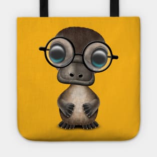 Cute Nerdy Platypus Wearing Glasses Tote