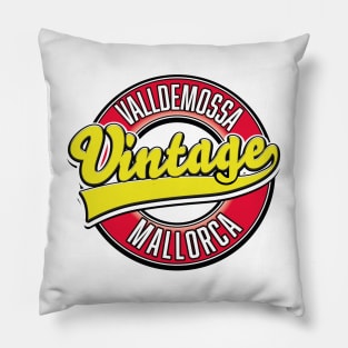 Valldemossa mallorca travel logo Pillow