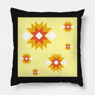 Retro geometric star pattern Pillow