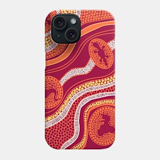 Aboriginal Art - Earth Colors Phone Case