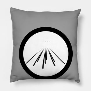 black circles and lines Pillow