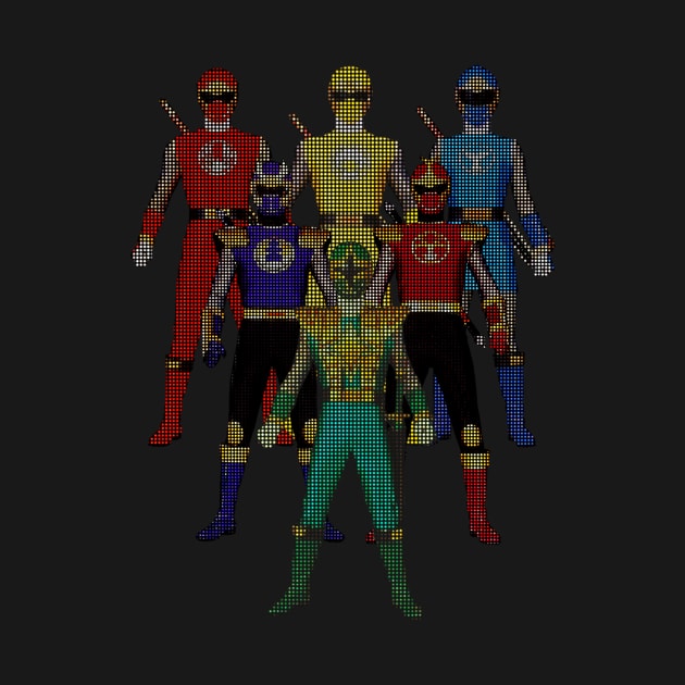 NINJA STORM RED, YELLOW, BLUE, NAVY, CRIMSON & GREEN POWER RANGERS NINJA STORM by TSOL Games