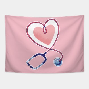 stethoscope love for doctors and nurses Tapestry