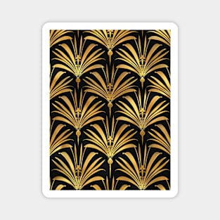 Golden Art Deco Pattern Magnet