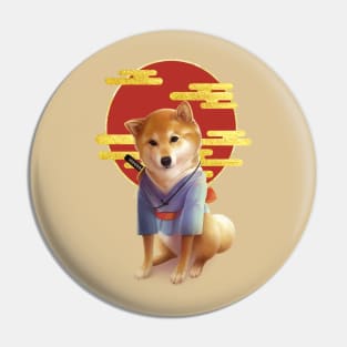 Samurai Shiba Pin