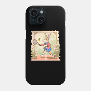 Tennis Open of Vintage Rabbit Tennis Player Sporty Rabbit Girl Phone Case