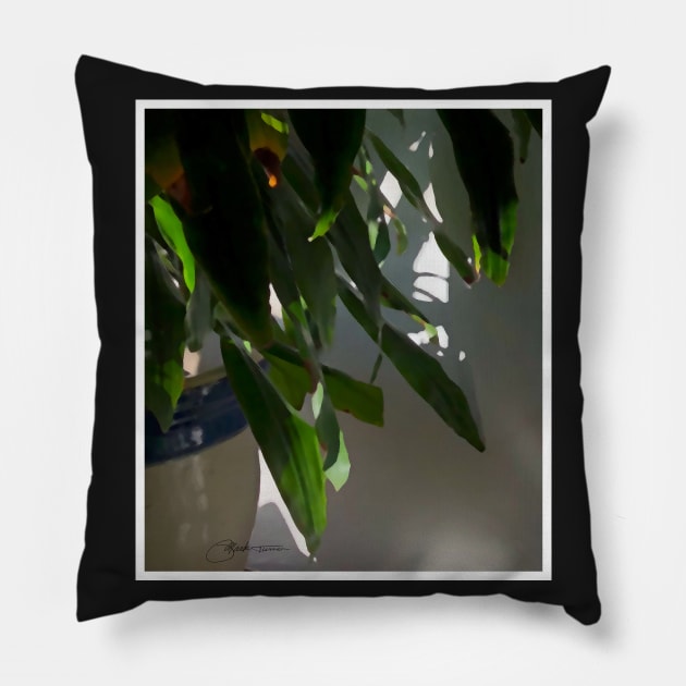 Sunrise on Leaves Pillow by MarkArTurner