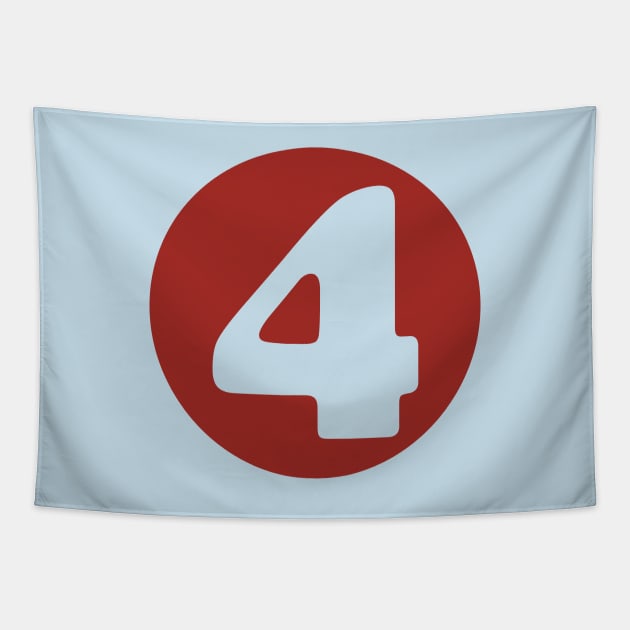 Number Four #4 Tapestry by n23tees