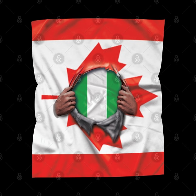 Nigeria Flag Canadian Flag Ripped - Gift for Nigerian From Nigeria by Country Flags