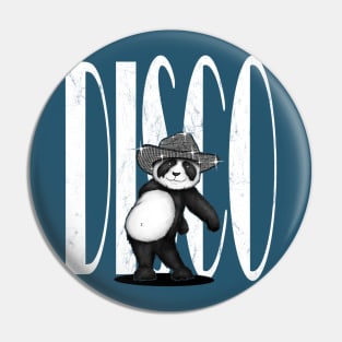 Dancing Panda Sparkling Glittery Disco Cowboy Hat Las Vegas Pin