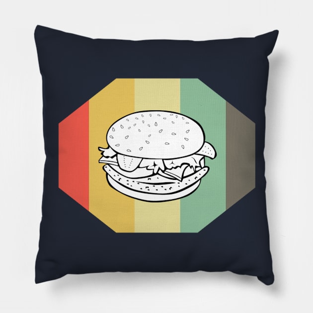 burger gift ideas Pillow by othmane4