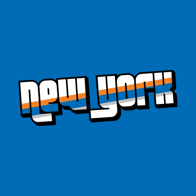 Retro New York Word Art with Stripes by SLAG_Creative