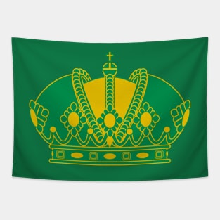 Imperial crown (green and gold) Tapestry