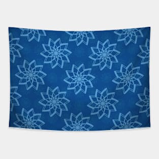 Blue Mandala flower Tapestry