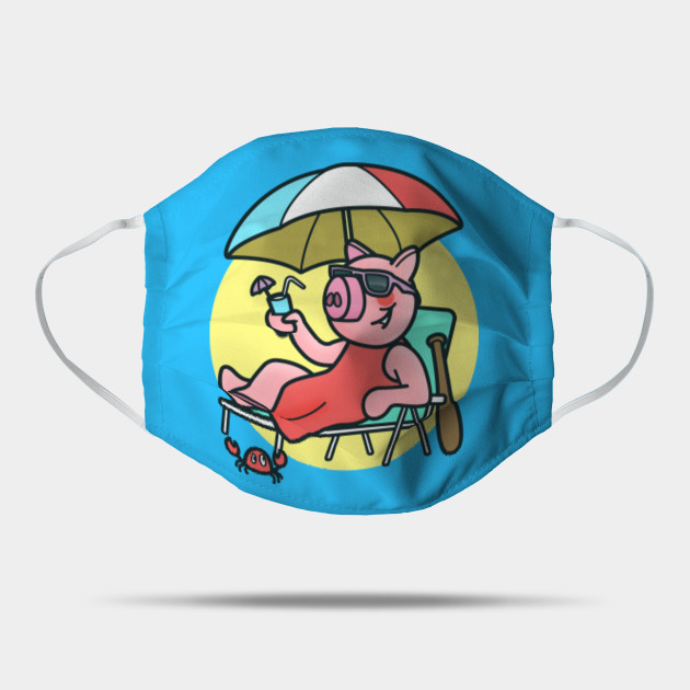 Pig Summer Game Character Roblox Piggy Maske Teepublic De - piggy roblox roblox game roblox characters piggy roblox kinder long sleeve t shirt teepublic de