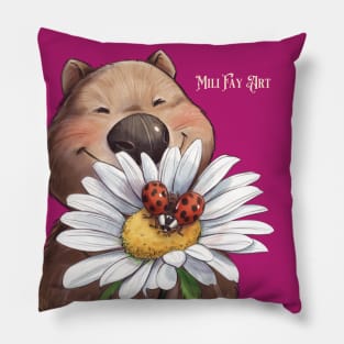 Mili Fay Art: Quokka and Ladybug Pillow