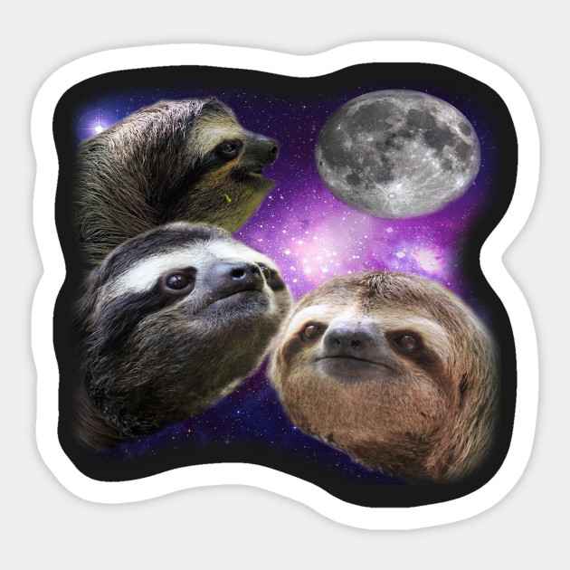 Sloth Shirt Three Wolves Moon Parody Meme Shirt Three Wolf