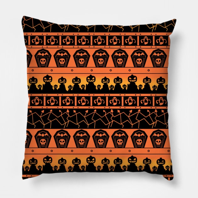 Pumpkin Hill Pattern Pillow by GummyDoodles 