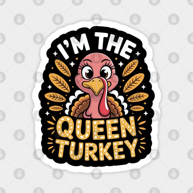 I’m the Queen Turkey Funny Thanksgiving for Women Magnet by creative