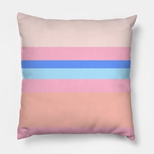 A marvelous compound of Fresh Air, Cornflower Blue, Baby Pink, Very Light Pink and Melon stripes. Pillow