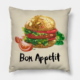 Bon Appetit Burger Pillow