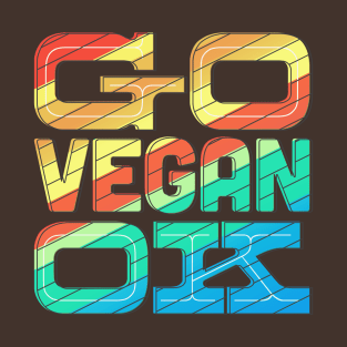 Rainbow Retro Go Vegan OK T-Shirt