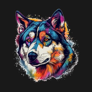 Pop Art Style husky or malamut Artwork T-Shirt