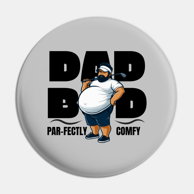Funny Cartoon Dad Bod Parfectly Comfy Golf Joke T-shirt