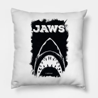 JAWS Abstract Minimalistic Fan Art Movie Poster Design Pillow