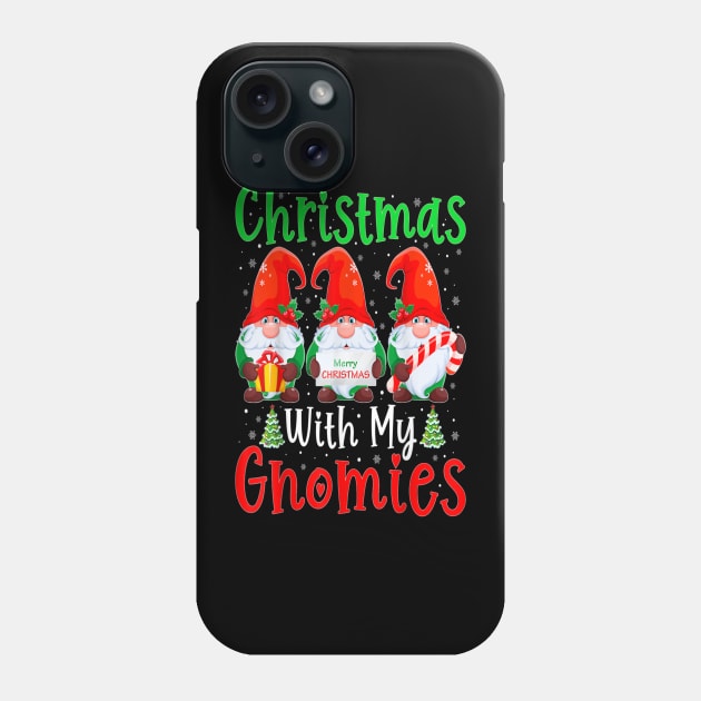 Christmas With My Gnomies Gnome Family Christmas Buffalo Plaid Phone Case by Buleskulls 