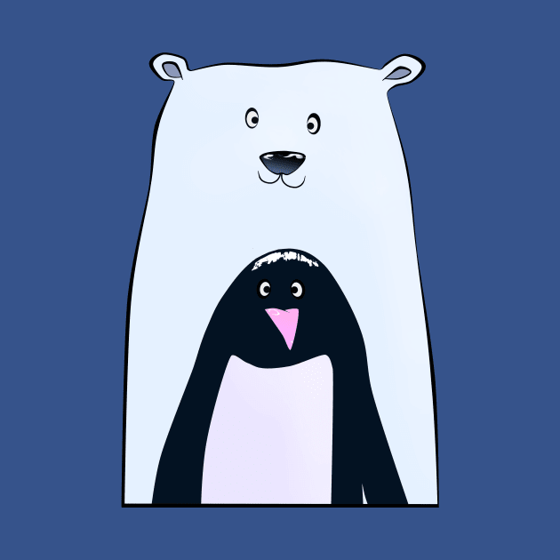 Penguin and Polar Bear by Komataguri