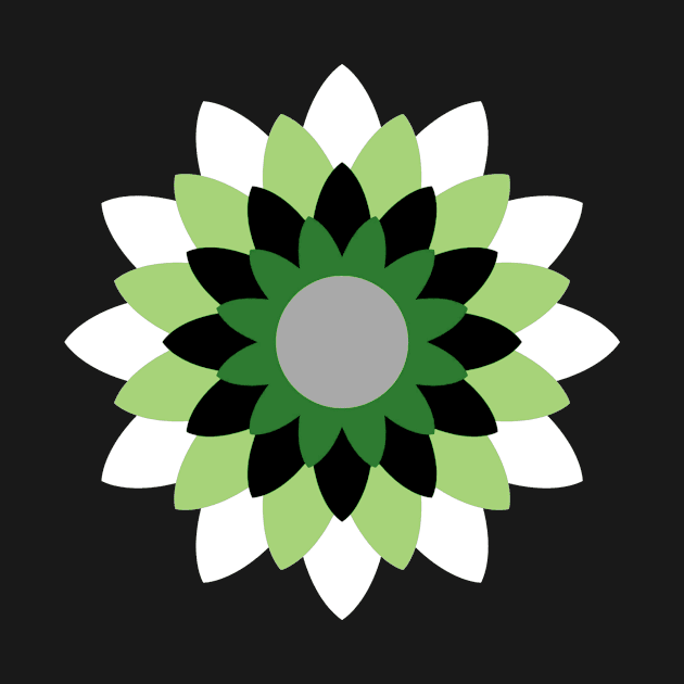 Aromantic Pride Simple Blossoming Flower by VernenInk