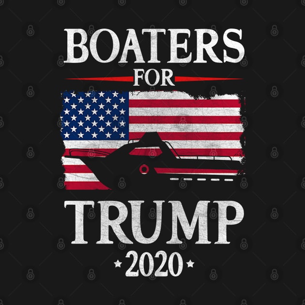 Boaters For Trump 2020 American Flag Graphic Art by StreetDesigns