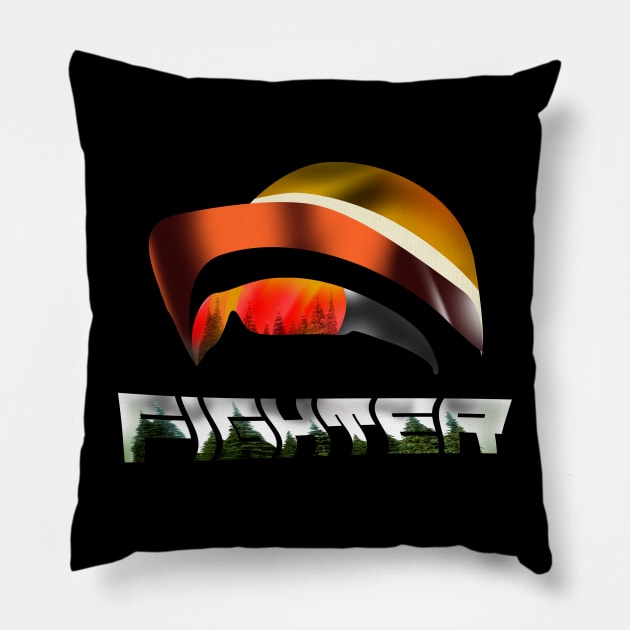 Wildland firefighter - 90s retro style Pillow by AdishPr