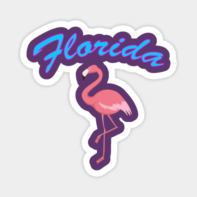 Florida Pink Flamingo Magnet by letnothingstopyou