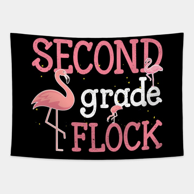 Flamingo 2nd Second Grade Back To School Tapestry by kateeleone97023