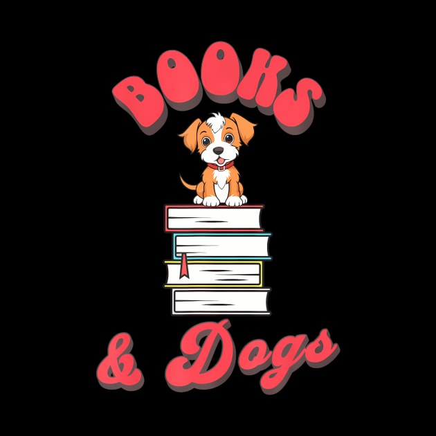 Books And Dogs Book Lover Dog Lover Writer Teacher Librarian by sleepsky