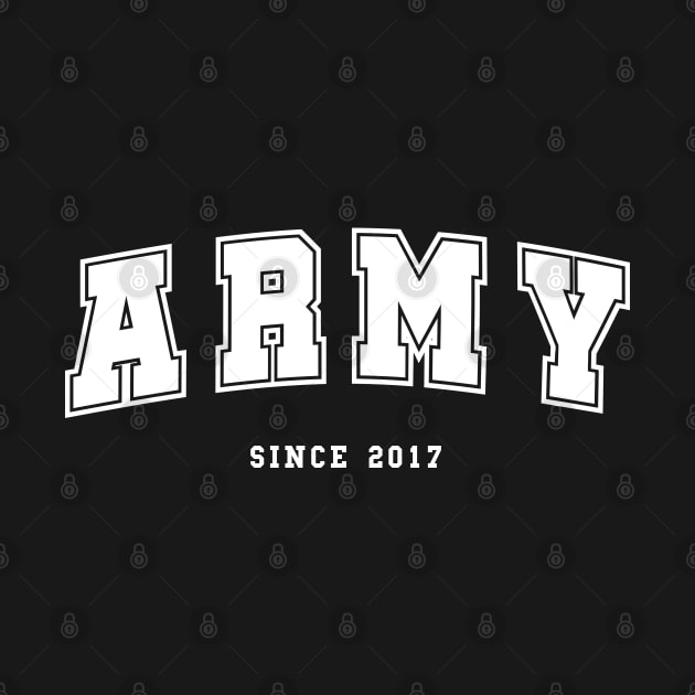 BTS ARMY since 2017 varsity sport college by Oricca