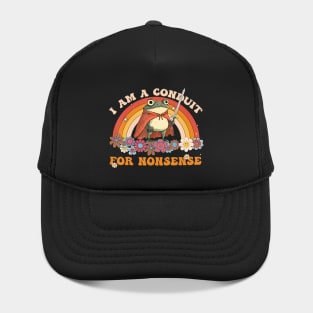 Funny Frog Meme I Am A Conduit For Nonsense Hat