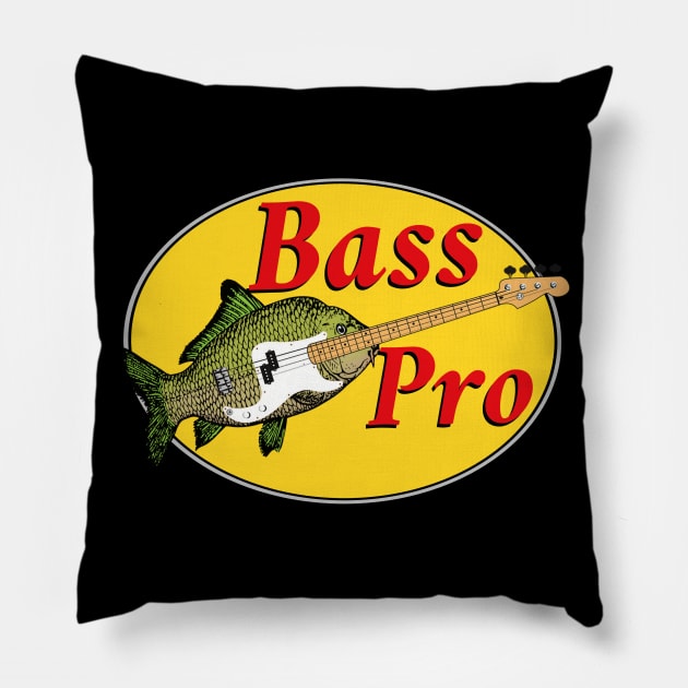 Bass Guitar Parody Musician Bassist 4 String Music Satire Shirt Pillow by blueversion