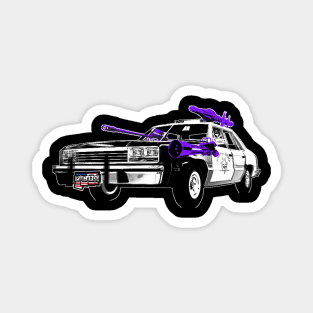 Highway Punchado Car Upgraded v. Blank Text Code Purple Magnet