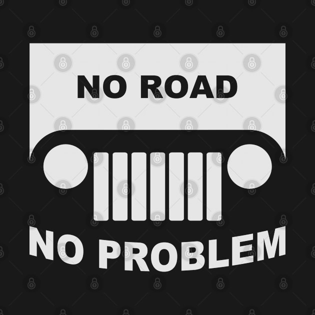 No Road No Problem I Vintage Retro Offroad Design by az_Designs