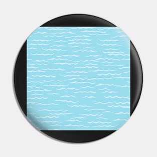 Ocean Waves in baby teal blue Pin